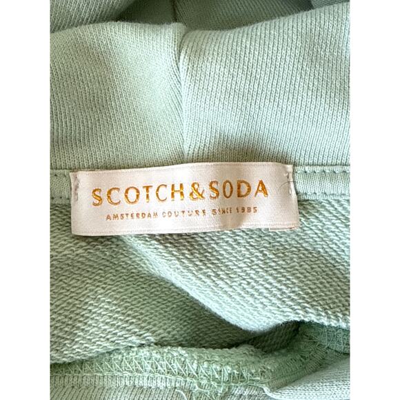 Scotch & Soda Men’s Organic Cotton Hoodie Kangaroo Pouch Size S Light Green - Picture 7 of 8